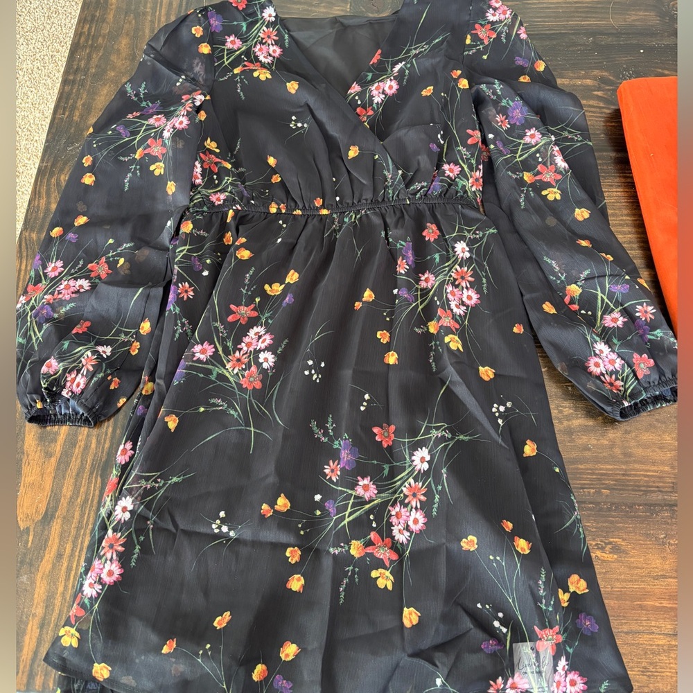 Floral Black Dress Cupshe